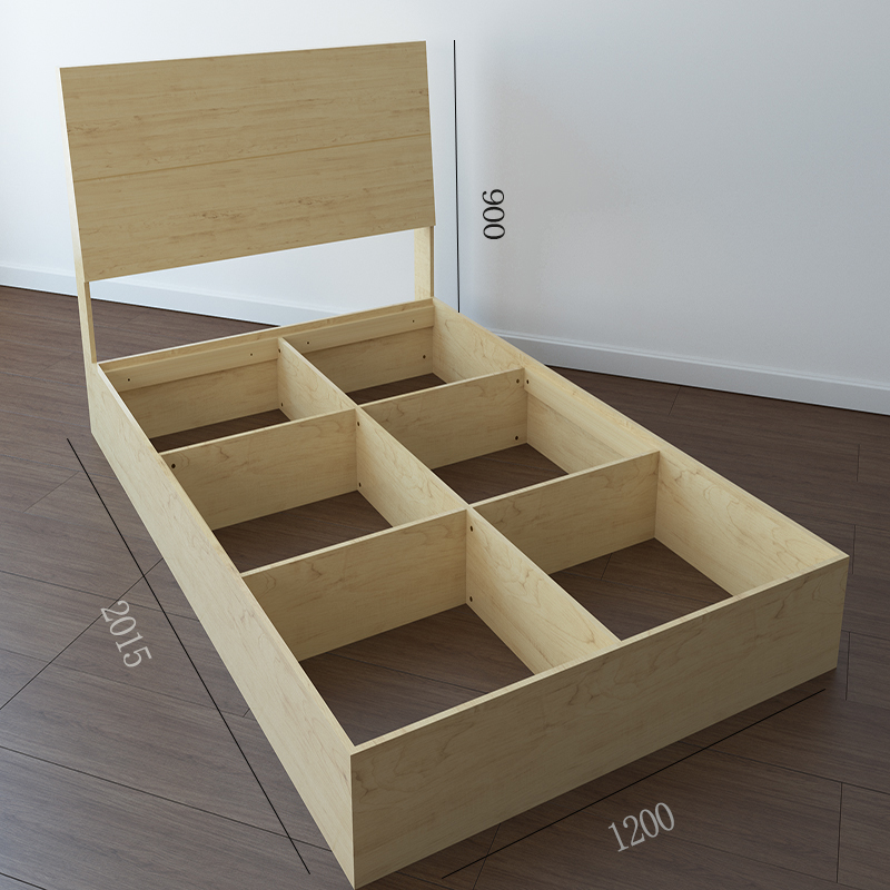 实木床木板床公寓单人床现货1.2米双人床卧室收纳储物榻榻米床